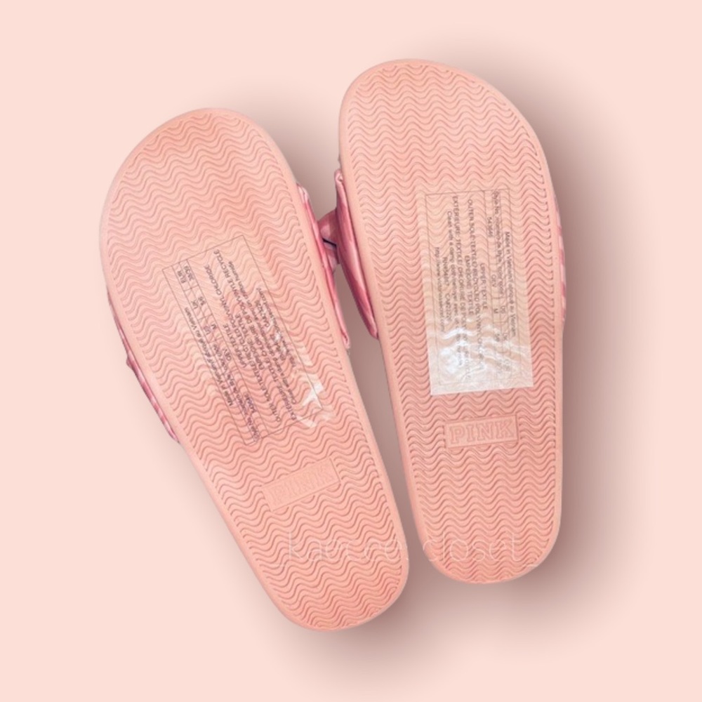 Nwt Pink Vs Zebra Print Slides Sz M (7-8) - image 2